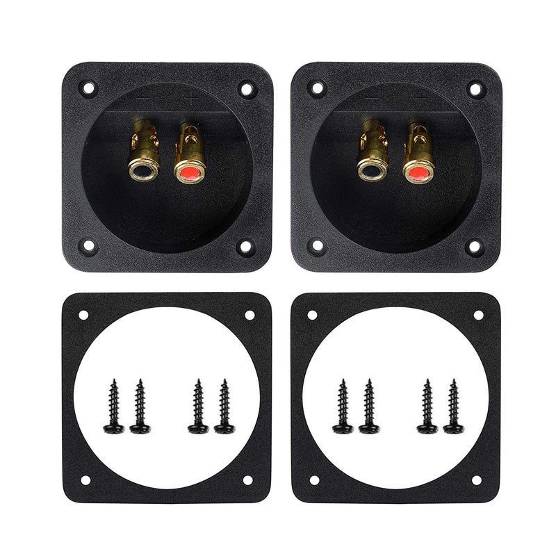 YTYKINOY 2 Pcs 3.1â€ Double Binding Round Gold Plate Push Spring Loaded Jacks Speaker Box Terminal Cup - Image 1